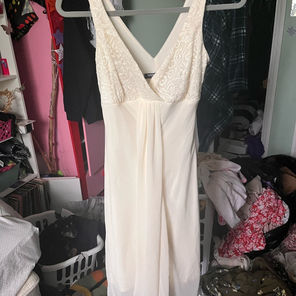Bisou Bisou Cream Lace Dress